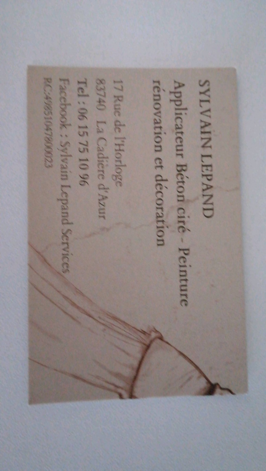 Applicateur béton ciré La Cadière-d'Azur Sylvain lepand