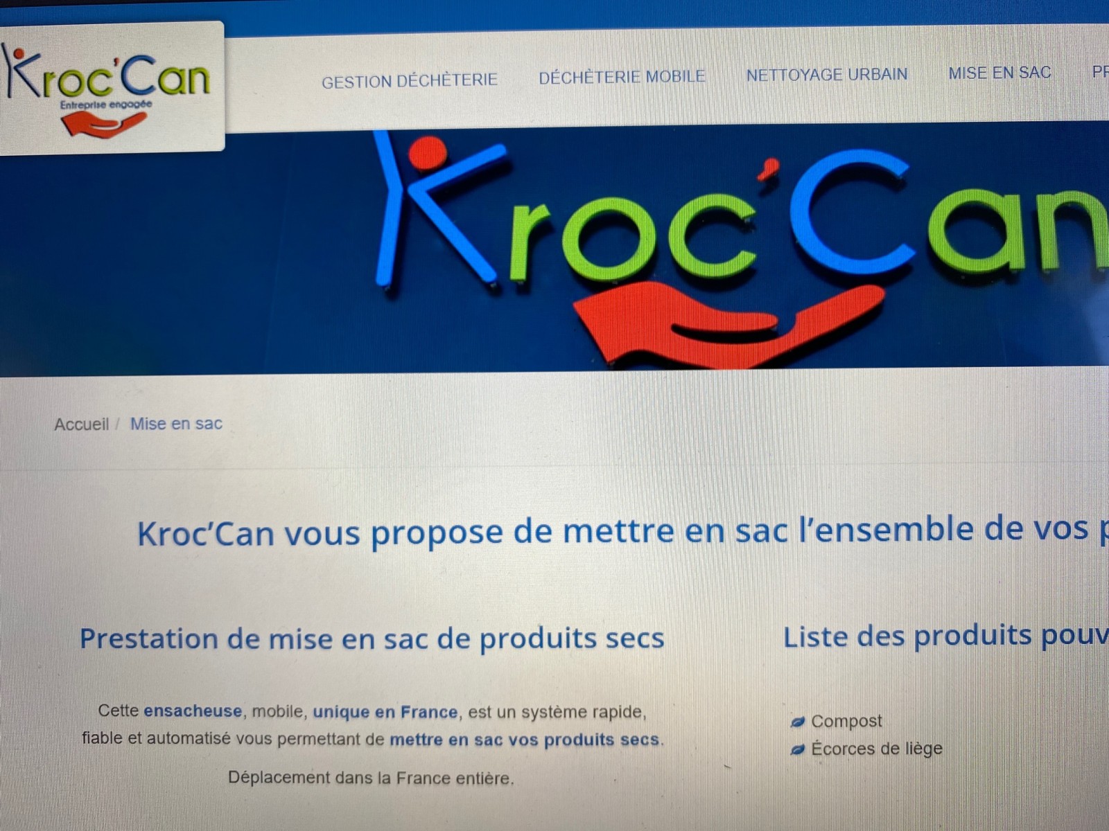 Trouver une entreprise pour la mise en sac de compost Ollioules KROCCAN