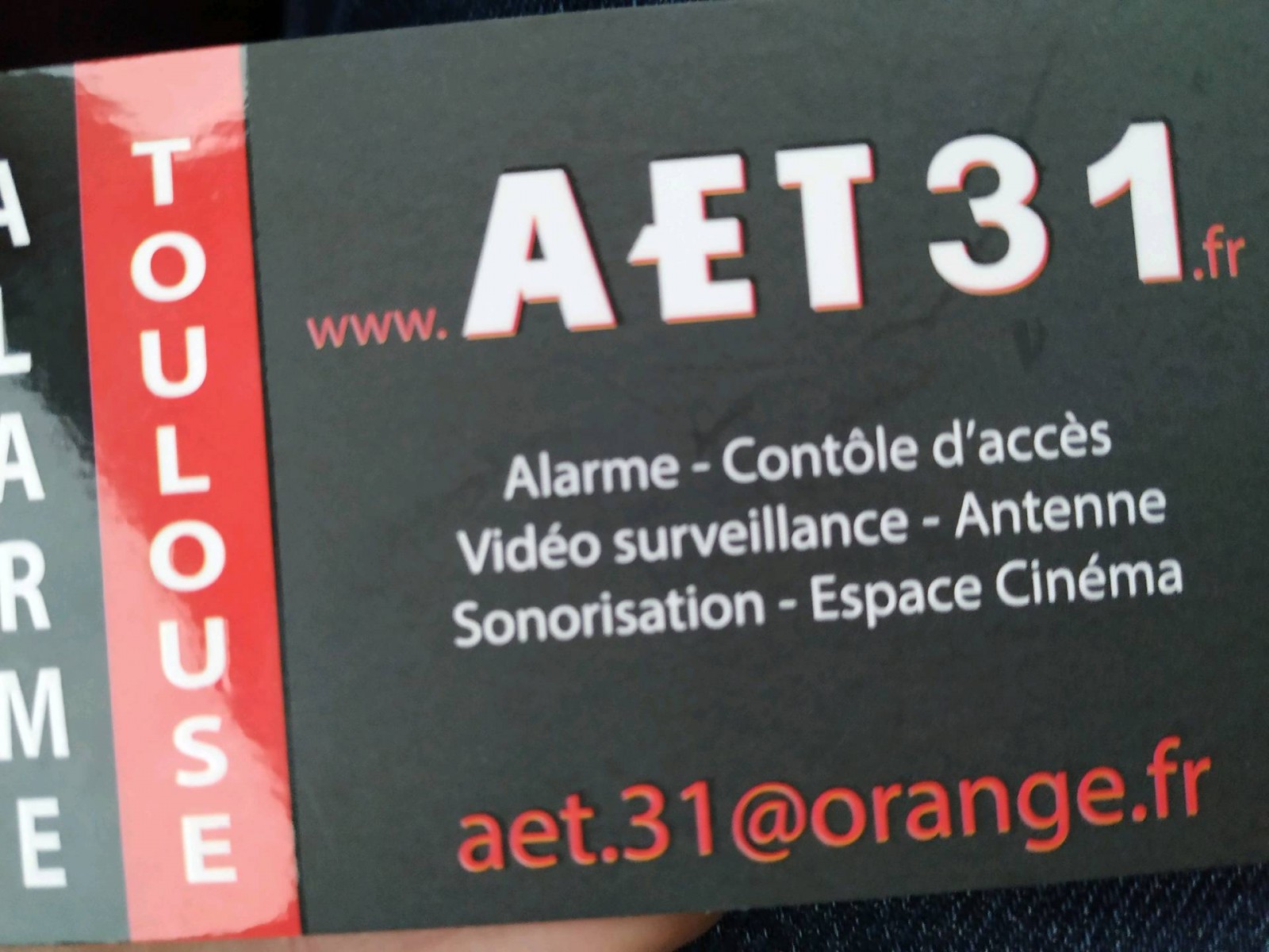 Entreprise pour pose d'alarme et contrôle d'accès Toulouse AET31