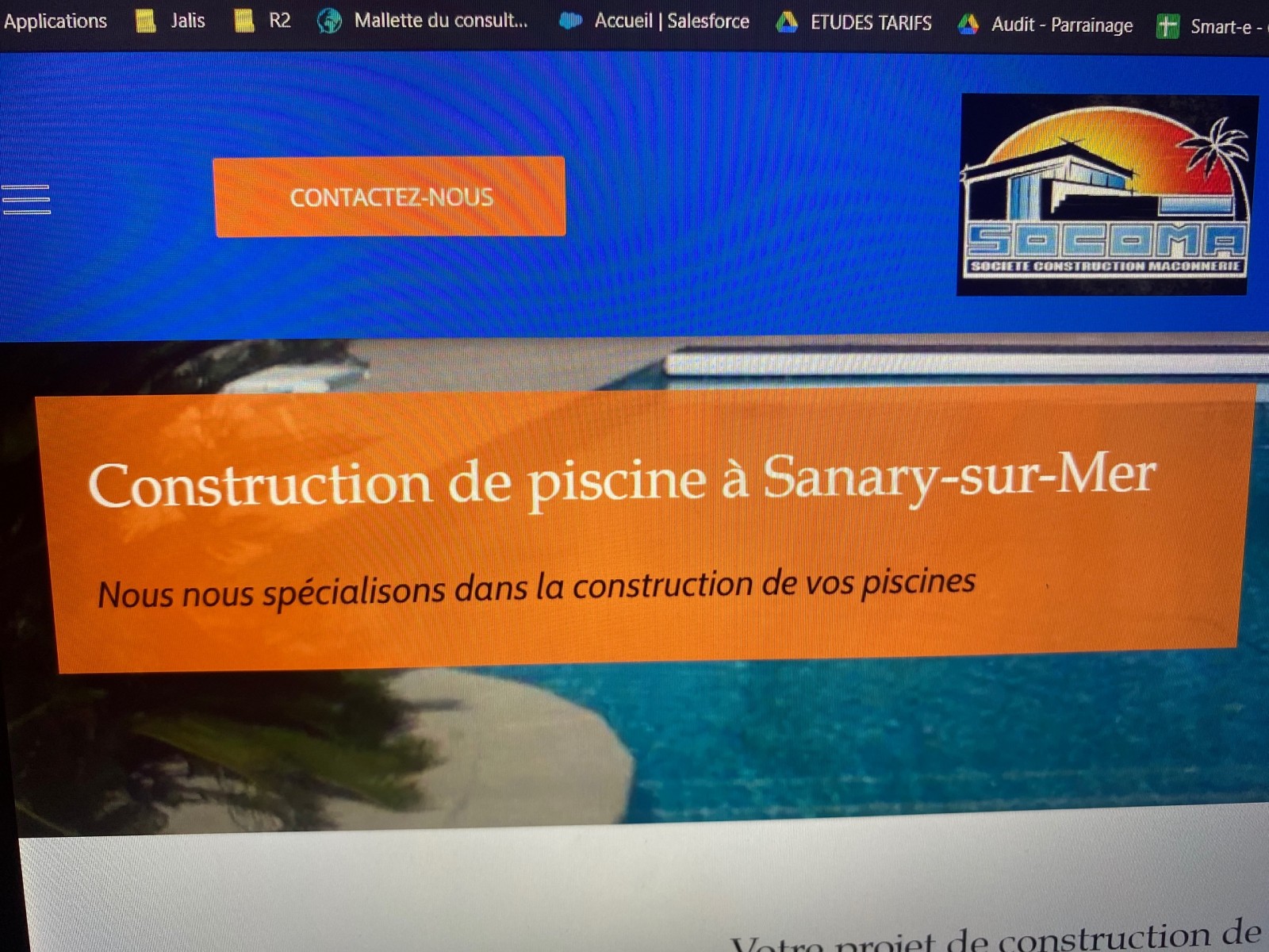 Ou trouver une entreprise pour construire sa piscine traditionnelle neuve Sanary sur mer SOCOMA