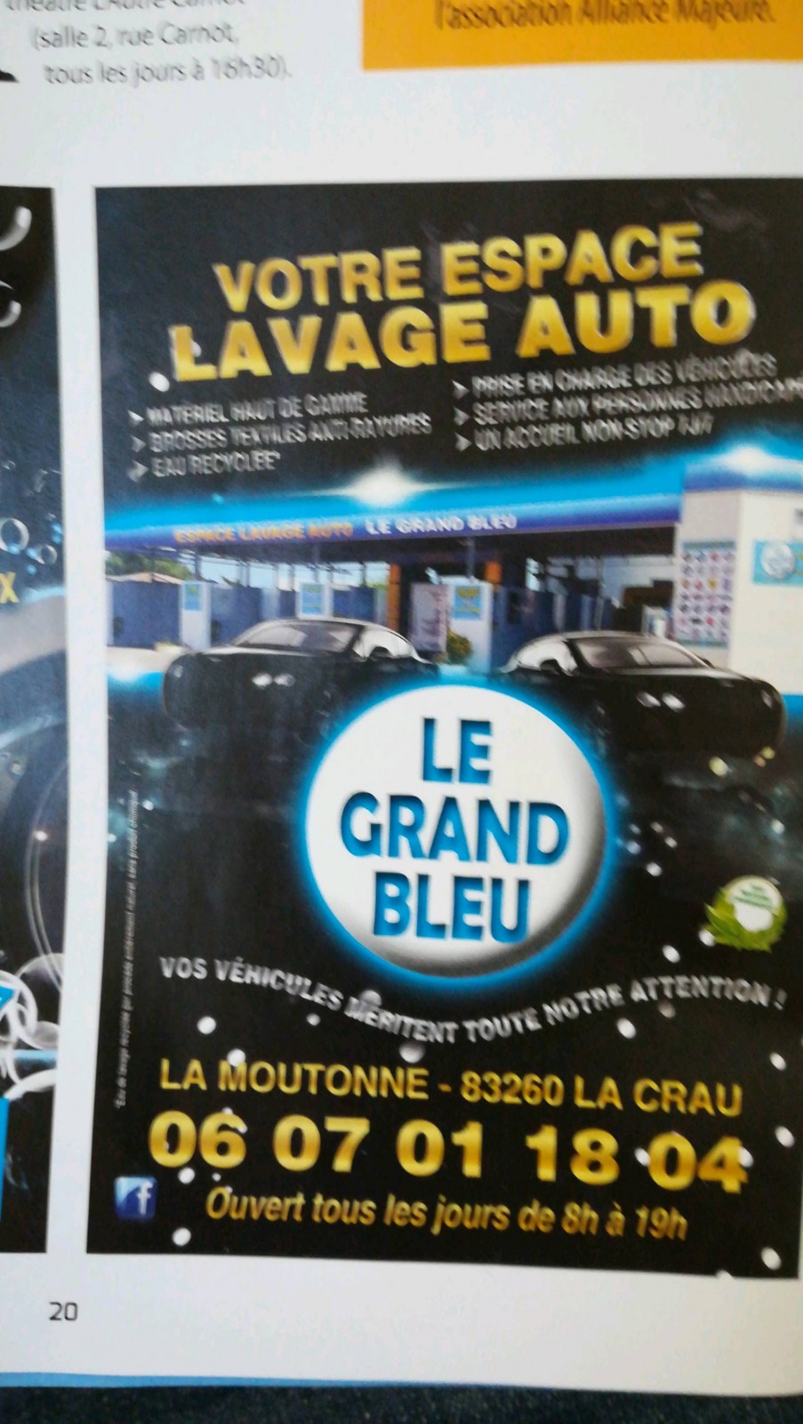 Centre de lavage automobile 83260 la Crau Le Grand bleu