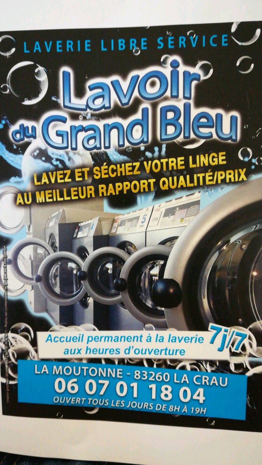 Laverie automatique La Moutonne la Crau Lavoir du grand bleu