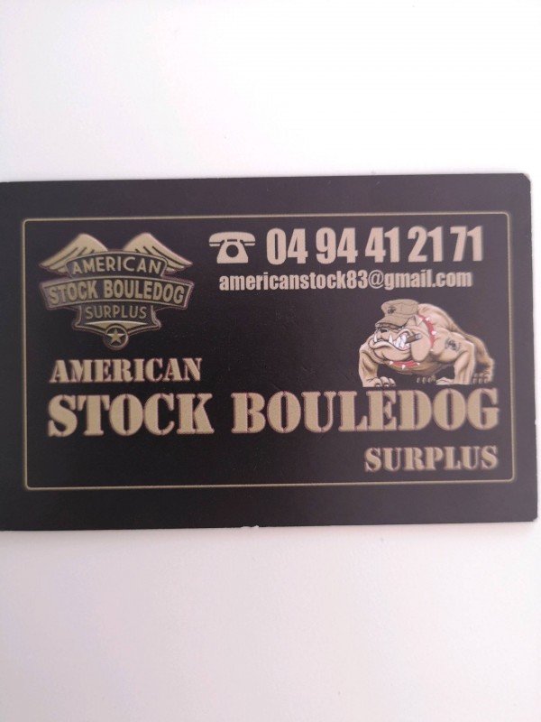 Trouver un magasin de surplus de matériel et de vêtements militaire pour toutes les tailles dans le var. Toulon Stock Bouledog Surplus