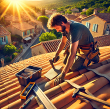 Rénovation complète de toiture en tuiles par un artisan couvreur à La Farlède, spécialiste des toitures dans le Var – AM Couverture
